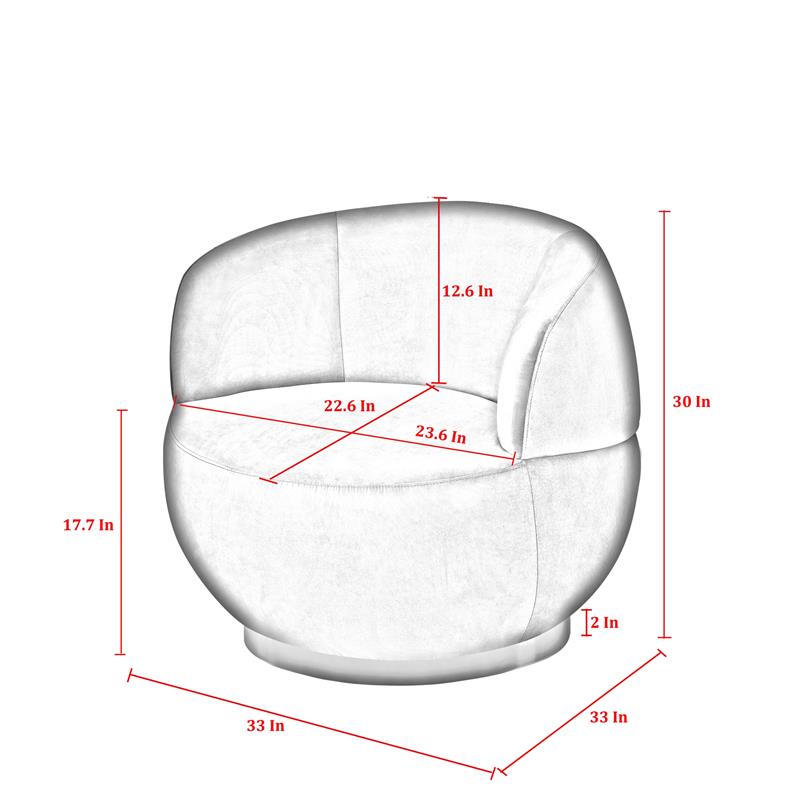 Posh Living Kenzleigh Velvet Accent Chair Hunter Green/Chrome