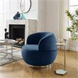 Posh Living Kenzleigh Velvet Accent Chair Navy/Chrome