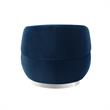 Posh Living Kenzleigh Velvet Accent Chair Navy/Chrome
