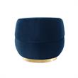 Posh Living Kenzleigh Velvet Accent Chair Navy/Gold