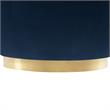 Posh Living Kenzleigh Velvet Accent Chair Navy/Gold