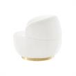 Posh Living Kenzleigh Sherpa Accent Chair White/Gold
