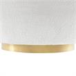Posh Living Kenzleigh Sherpa Accent Chair White/Gold