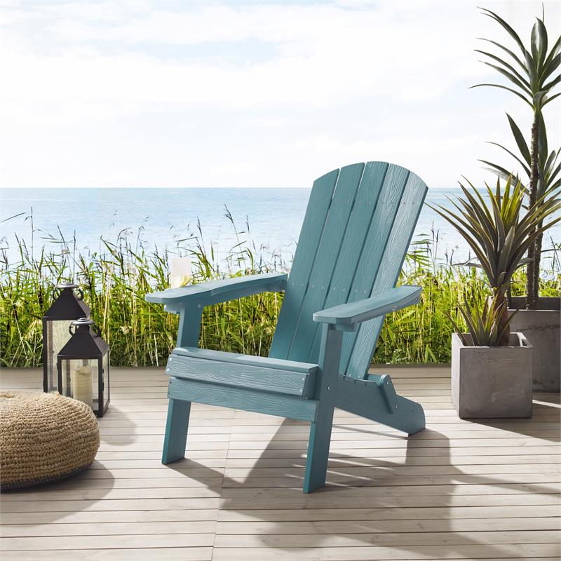 Posh Living Zayna Outdoor Adirondack Chair Aqua