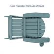 Posh Living Zayna Outdoor Adirondack Chair Aqua