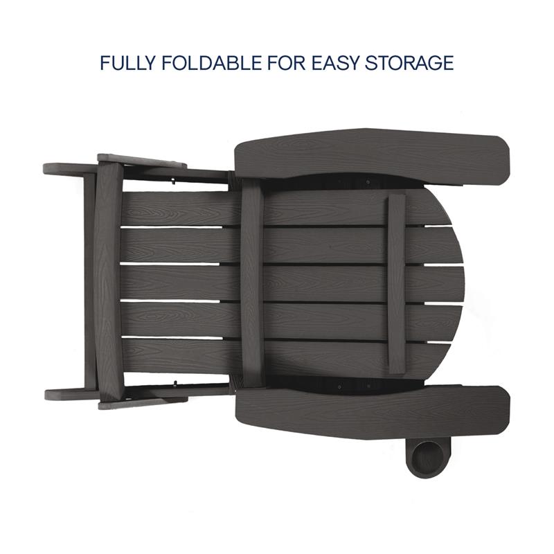 Posh Living Zayna Outdoor Adirondack Chair Black