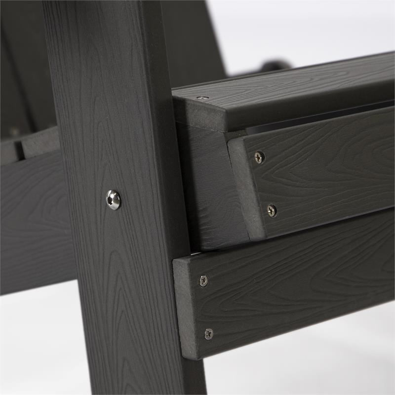 Posh Living Zayna Outdoor Adirondack Chair Black