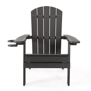 Posh Living Zayna Outdoor Adirondack Chair Black