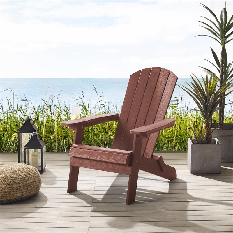 Posh Living Zayna Outdoor Adirondack Chair Brick