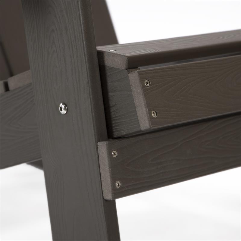 Posh Living Zayna Outdoor Adirondack Chair Chocolate