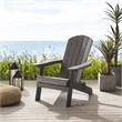 Posh Living Zayna Outdoor Adirondack Chair Charcoal Grey