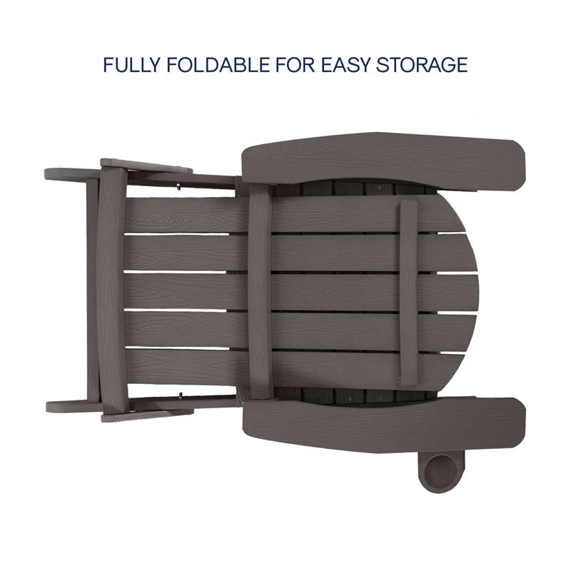 Posh Living Zayna Outdoor Adirondack Chair Charcoal Grey