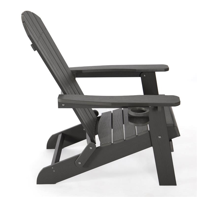 Posh Living Zayna Outdoor Adirondack Chair Charcoal Grey