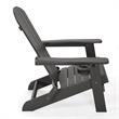 Posh Living Zayna Outdoor Adirondack Chair Charcoal Grey