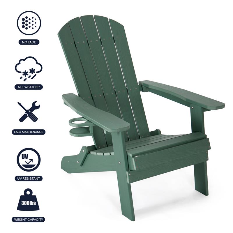 Posh Living Zayna Outdoor Adirondack Chair Green