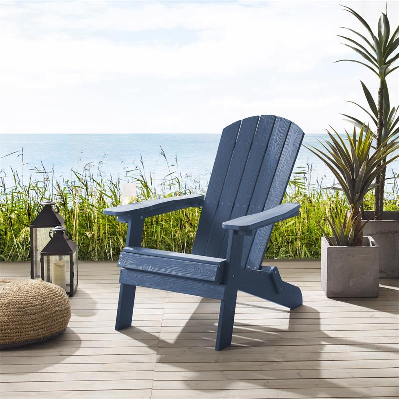 Posh Living Zayna Outdoor Adirondack Chair Navy