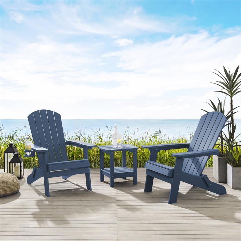 Posh Living Zayna Outdoor Adirondack Chair Navy