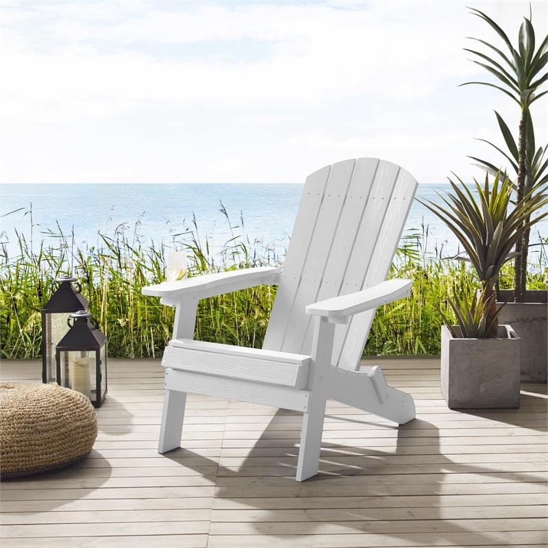 Posh Living Zayna Outdoor Adirondack Chair White