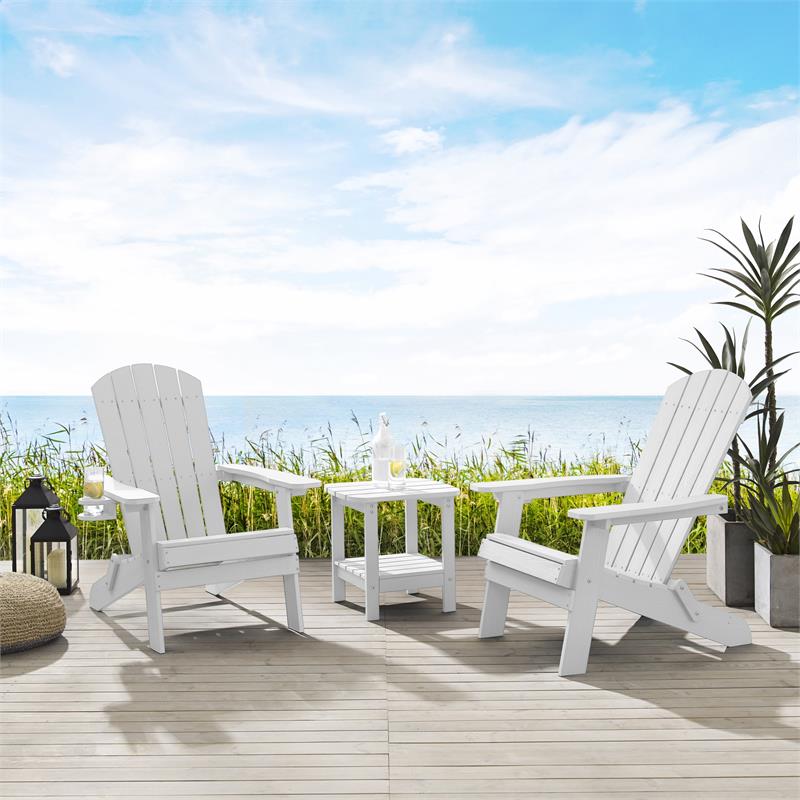 Posh Living Zayna Outdoor Adirondack Chair White
