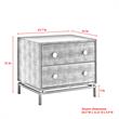 Posh Living Taleah Faux Shagreen Side Table Navy/Gold