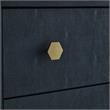 Posh Living Taleah Faux Shagreen Side Table Navy/Gold