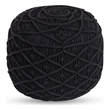 Posh Living Jakhi Cotton Yarn Pouf Black
