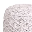 Posh Living Jakhi Cotton Yarn Pouf White
