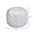 Posh Living Jakhi Cotton Yarn Pouf White
