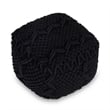 Posh Living Kysen Cotton Yarn Pouf Black
