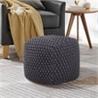 Posh Living Luc Cotton Yarn Pouf Dark Grey