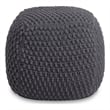 Posh Living Luc Cotton Yarn Pouf Dark Grey