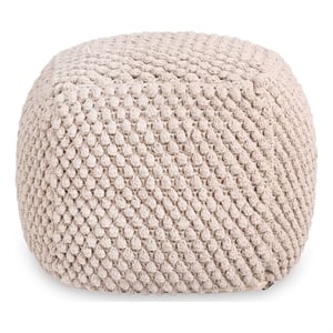 Posh Living Luc Cotton Yarn Pouf Ivory