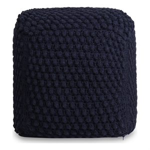 Posh Living Luc Cotton Yarn Pouf Navy