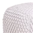 Posh Living Luc Cotton Yarn Pouf White