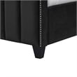 Posh Living Raylon Velvet Platform Bed King Size Black