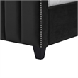 Posh Living Raylon Velvet Platform Bed Queen Size Black