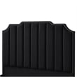 Posh Living Raylon Velvet Platform Bed Queen Size Black