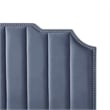 Posh Living Raylon Velvet Platform Bed King Size Sky Blue