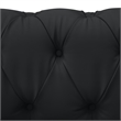 Renesmee Sofa Black Leather PU Button Tufted 3 Seat Rolled Arms
