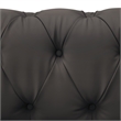 Renesmee Sofa Brown Leather PU Button Tufted 3 Seat Rolled Arms