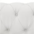 Renesmee Sofa White Leather PU Button Tufted 3 Seat Rolled Arms