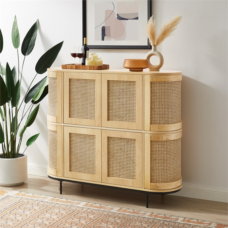 Posh Living Mohamad  Bar Cabinet/Buffet Oak