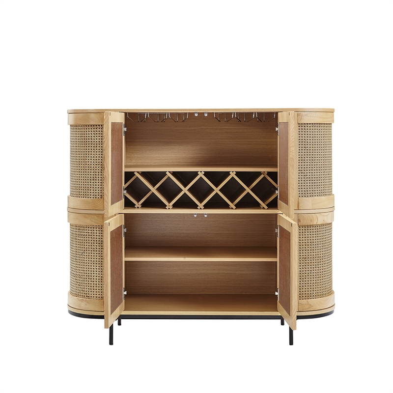 Posh Living Mohamad  Bar Cabinet/Buffet Oak