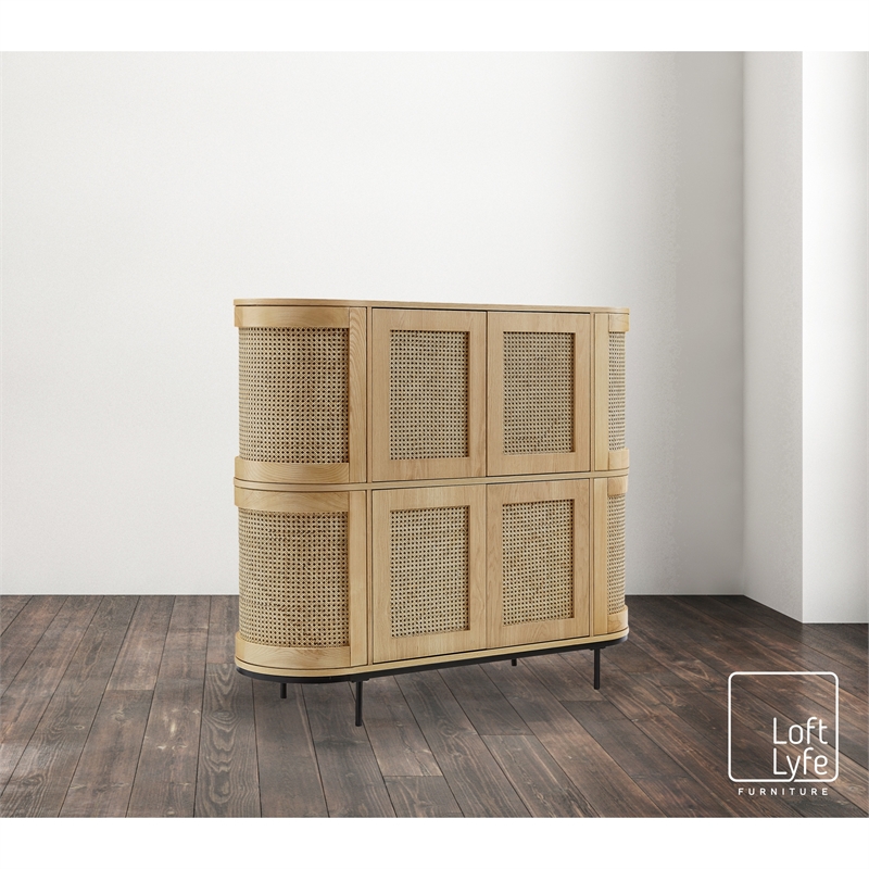 Posh Living Mohamad  Bar Cabinet/Buffet Oak