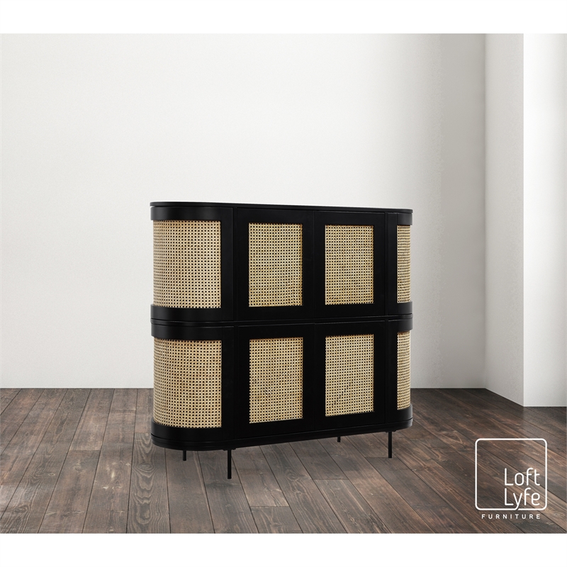 Posh Living Mohamad  Bar Cabinet/Buffet Black