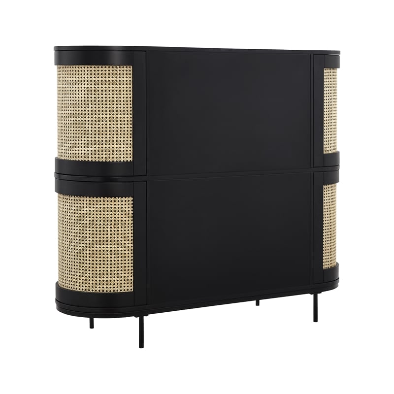 Posh Living Mohamad  Bar Cabinet/Buffet Black