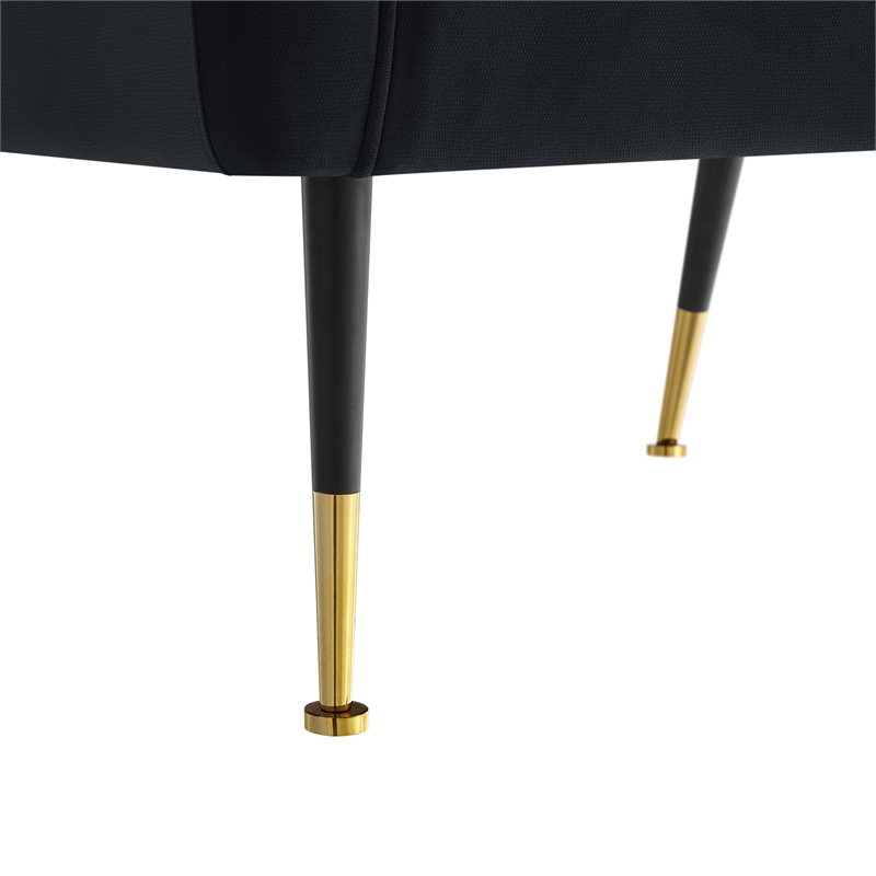 Posh Living Lex Velvet Accent Chair Black