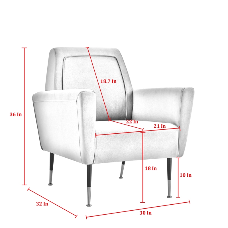 Posh Living Lex Velvet Accent Chair Black