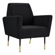 Posh Living Lex Velvet Accent Chair Black