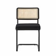 Posh Living Sherry Velvet Dining Chair Seat (Set of 2) Black